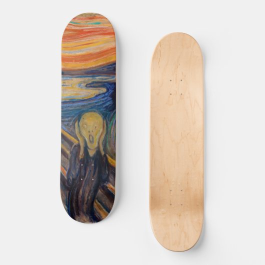Edvard Munch - The Scream 1893 Persoonlijk Skateboard (Voorkant)