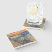 Edvard Munch - The Scream 1893 Stenen Onderzetter (Zijkant)