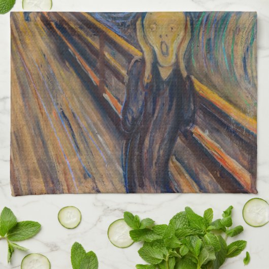 Edvard Munch - The Scream 1893 Theedoek (Gevouwen)
