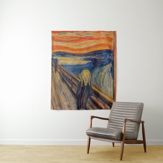 Edvard Munch - The Scream 1893 Wandkleed (In situ)