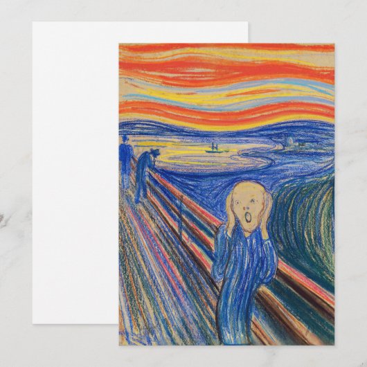 Edvard Munch - The Scream 1895 Bedankkaart (Voorkant / Achterkant)