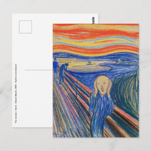 Edvard Munch - The Scream 1895 Briefkaart (Voorkant / Achterkant)
