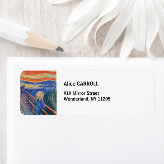 Edvard Munch - The Scream 1895 Etiket (Insitu)