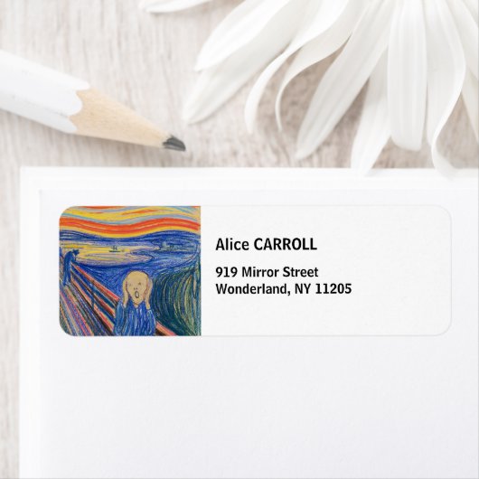 Edvard Munch - The Scream 1895 Etiket (Insitu)