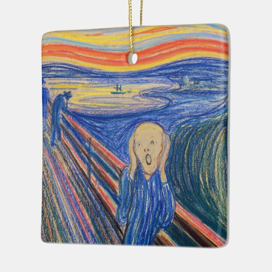 Edvard Munch - The Scream 1895 Keramisch Ornament (Links)
