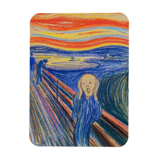 Edvard Munch - The Scream 1895 Magneet (Verticaal)