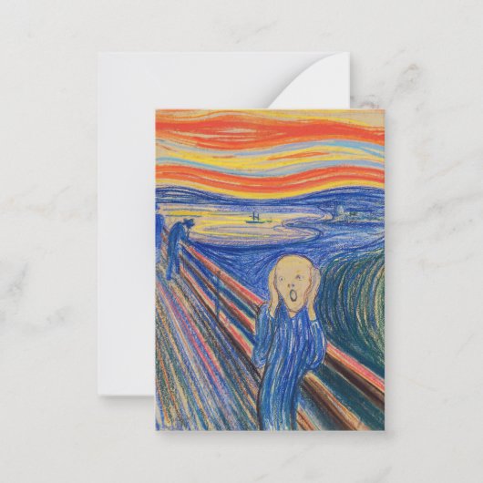 Edvard Munch - The Scream 1895 Notitiekaartje (Voorkant)