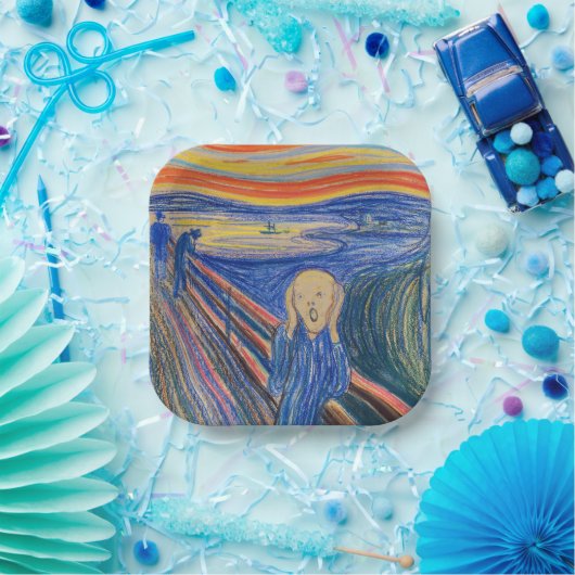 Edvard Munch - The Scream 1895 Papieren Bordje (Feest)