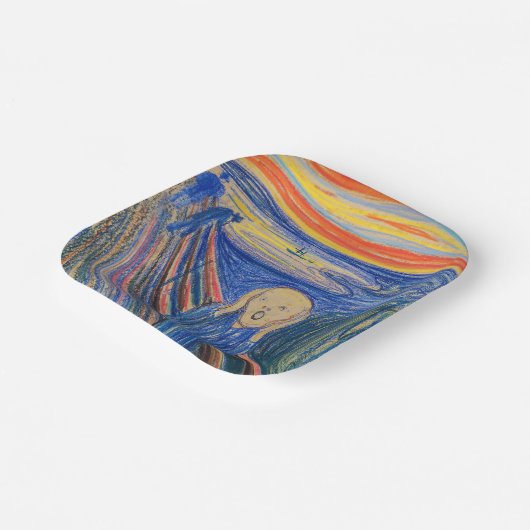 Edvard Munch - The Scream 1895 Papieren Bordje (Gebogen)