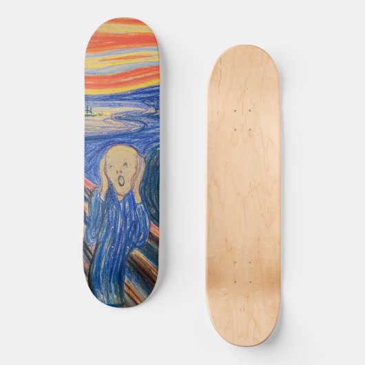 Edvard Munch - The Scream 1895 Persoonlijk Skateboard (Voorkant)