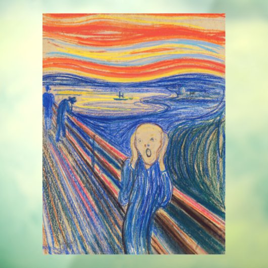 Edvard Munch - The Scream 1895 Raamsticker (Vel 3)