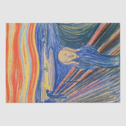 Edvard Munch - The Scream 1895 Tissuepapier (Voorkant)