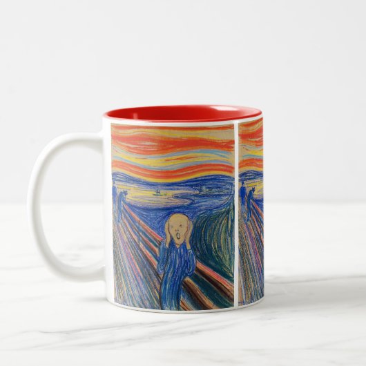 Edvard Munch - The Scream 1895 Tweekleurige Koffiemok (Links)