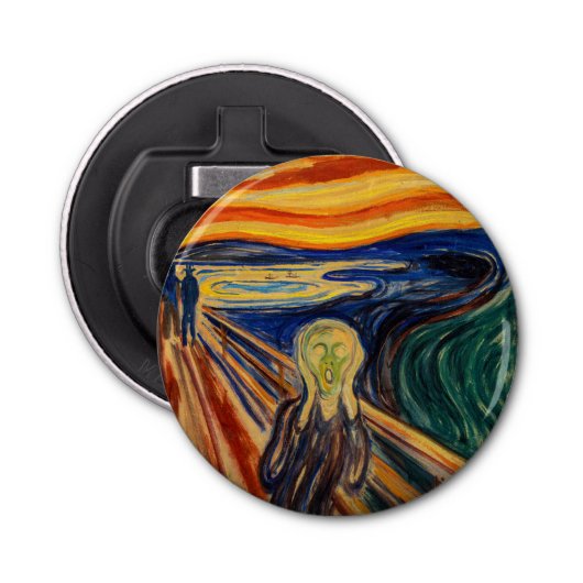 Edvard Munch - The Scream 1910 Button Flesopener (Voorkant)