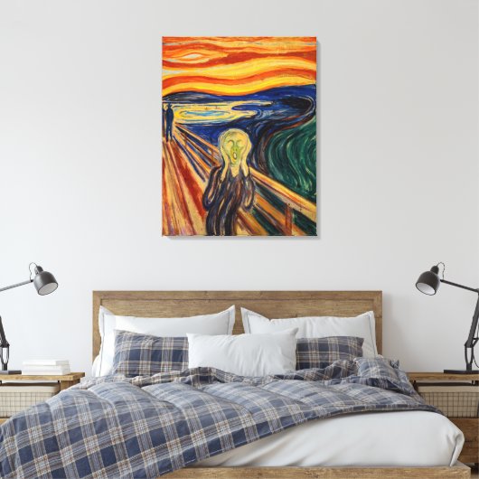 Edvard Munch - The Scream 1910 Canvas Afdruk (Insitu (Slaapkamer))