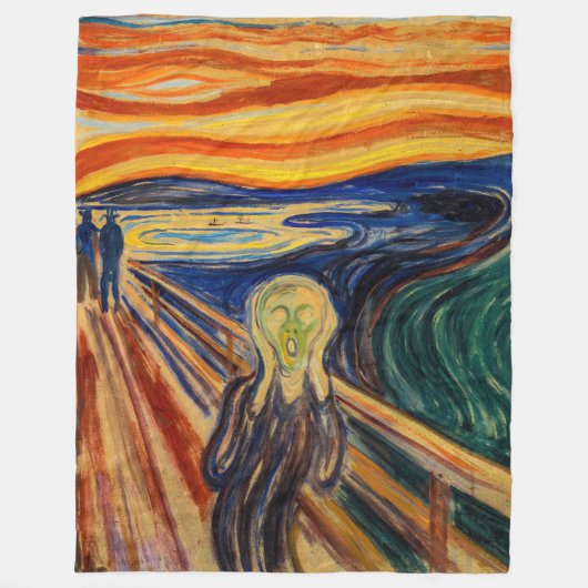 Edvard Munch - The Scream 1910 Fleece Deken (Voorkant)