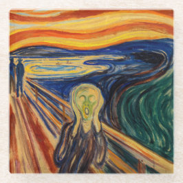 Edvard Munch - The Scream 1910 Glazen Onderzetter