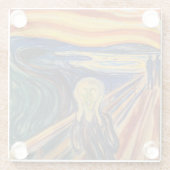 Edvard Munch - The Scream 1910 Glazen Onderzetter (Achterkant)