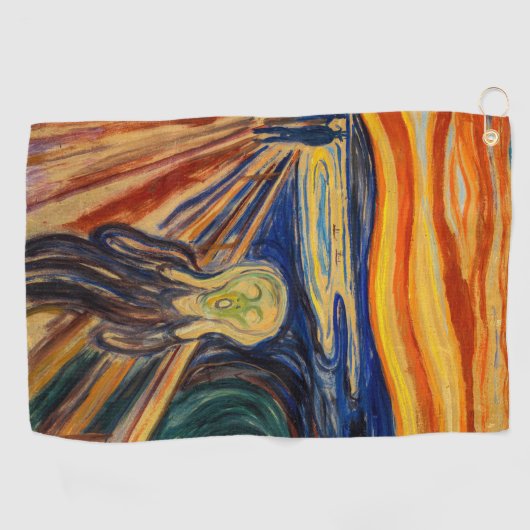 Edvard Munch - The Scream 1910 Golfhanddoek (Horizontaal)