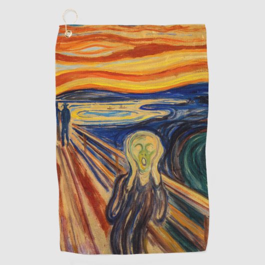 Edvard Munch - The Scream 1910 Golfhanddoek (Voorkant)