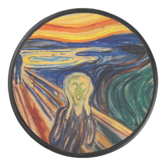 Edvard Munch - The Scream 1910 Hockey Puck (Voorkant)