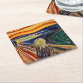 Edvard Munch - The Scream 1910 Kartonnen Onderzetters (Schuin)