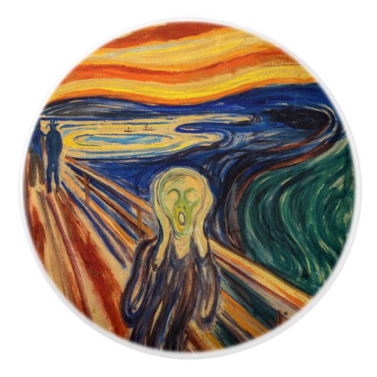 Edvard Munch - The Scream 1910 Keramische Knop (Voorkant)