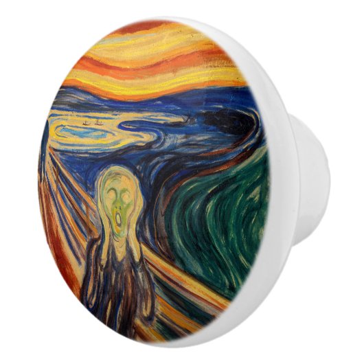 Edvard Munch - The Scream 1910 Keramische Knop (Rechts)