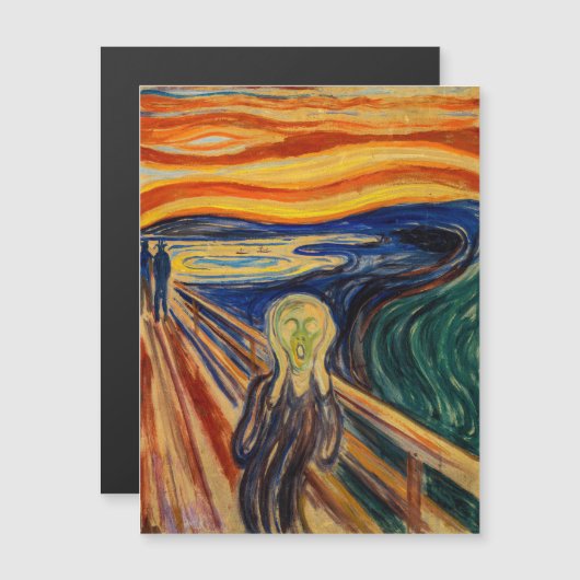 Edvard Munch - The Scream 1910 Magnetic Kaart (Voorkant / Achterkant)
