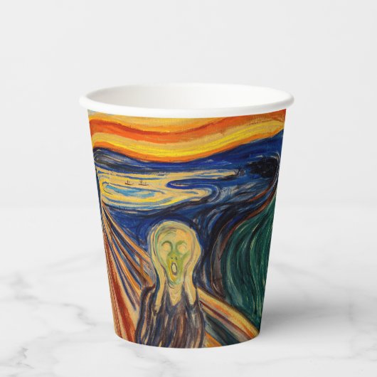 Edvard Munch - The Scream 1910 Papieren Bekers (Voorkant)