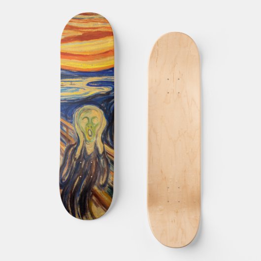Edvard Munch - The Scream 1910 Persoonlijk Skateboard (Voorkant)
