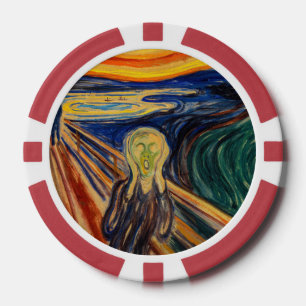 Edvard Munch - The Scream 1910 Poker Chips