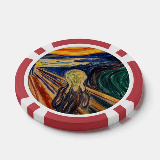 Edvard Munch - The Scream 1910 Poker Chips (Enkel)