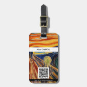 Edvard Munch - The Scream 1910 - QR Code Bagagelabel (Voorkant verticaal)
