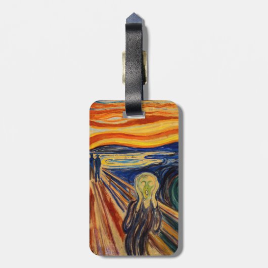 Edvard Munch - The Scream 1910 - QR Code Bagagelabel (Achterkant verticaal)