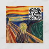 Edvard Munch - The Scream 1910 - QR Code Vierkante Visitekaartje (Voorkant)