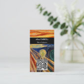 Edvard Munch - The Scream 1910 - QR Code Visitekaartje (Staand voorkant)