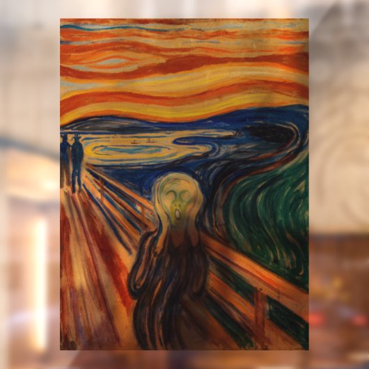 Edvard Munch - The Scream 1910 Raamsticker (Vel 2)