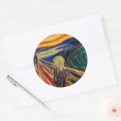 Edvard Munch - The Scream 1910 Ronde Sticker (Envelop)