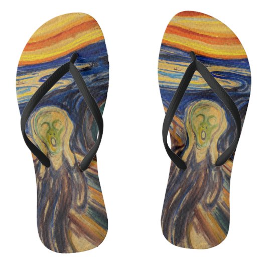 Edvard Munch - The Scream 1910 Teenslippers (Voetbed)