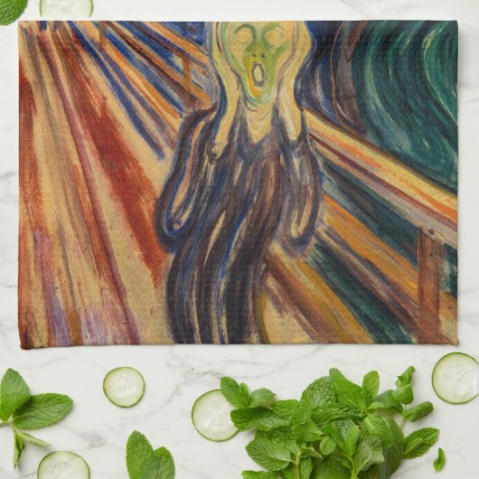 Edvard Munch - The Scream 1910 Theedoek (Gevouwen)