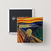 Edvard Munch - The Scream 1910 Vierkante Button 5,1 Cm (Voorkant /achterkant)
