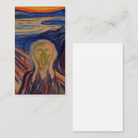 Edvard Munch The Scream 1910 Visitekaartje (Voorkant / Achterkant)