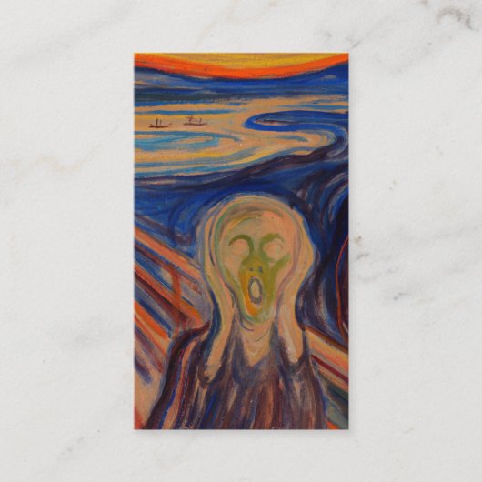 Edvard Munch The Scream 1910 Visitekaartje (Voorkant)