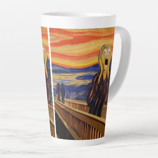 Edvard Munch The Scream Freaked Out Latte Mok (Rechterhoek)