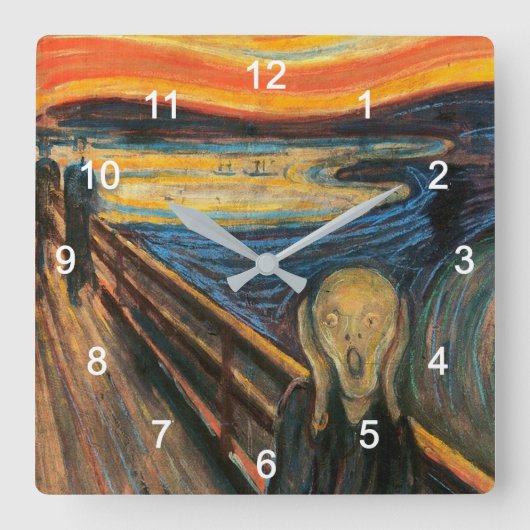 Edvard Munch , “ The Scream ” Vierkante Klok (Voorkant)