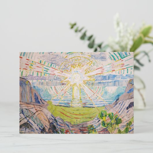 Edvard Munch - The Sun 1910 Kaart (Staand voorkant)