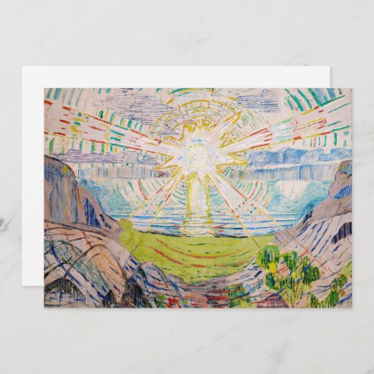 Edvard Munch - The Sun 1910 Kaart (Voorkant / Achterkant)