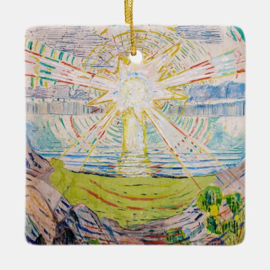 Edvard Munch - The Sun 1910 Keramisch Ornament (Voorkant)