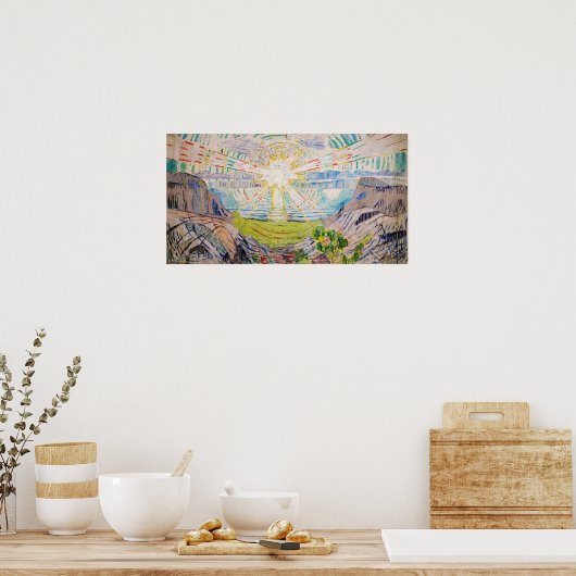 Edvard Munch - The Sun 1910 Poster (Keuken)